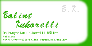 balint kukorelli business card